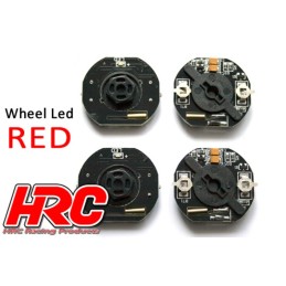 Räder LED 1/10 TC/Drift - 12mm Hex - Rot