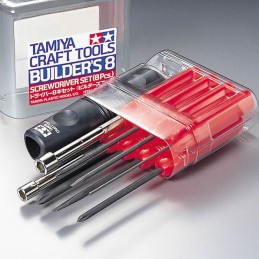 Satz mit 8 Tamiya Schraubendrehern verschiedener Typen und Grössen